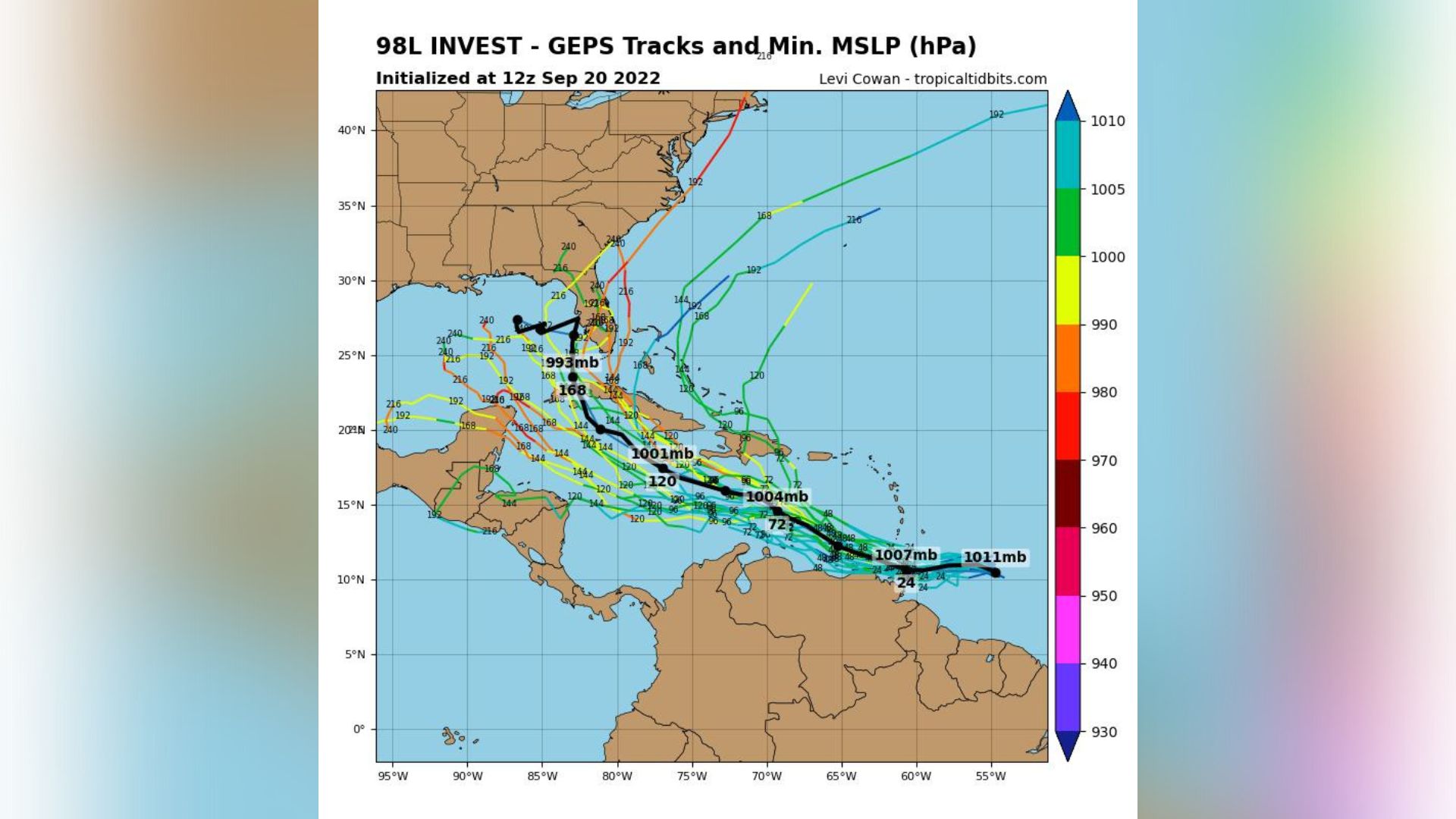 Invest 98L posible y futuro huracán podría azotar el Caribe La